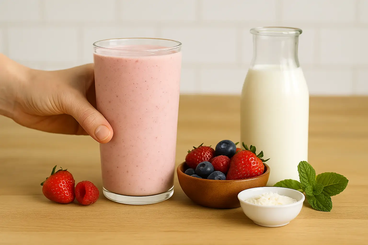Kefir Strawberry Smoothie