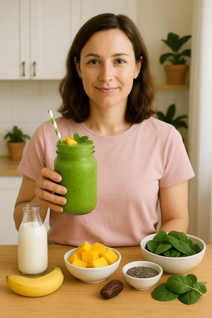 Kefir Tropical Green Smoothie Recipe by Natalia Smith
