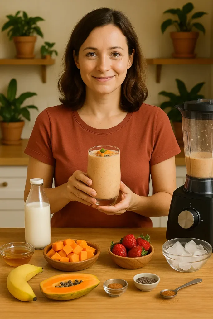 Papaya Kefir Smoothie By Natalia Smith