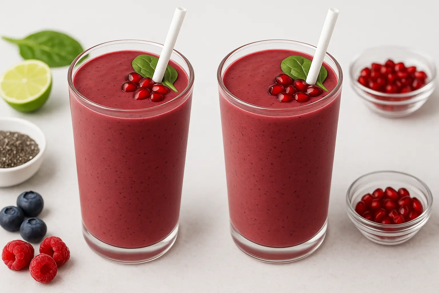 Pomegranate kefir smoothie recipe