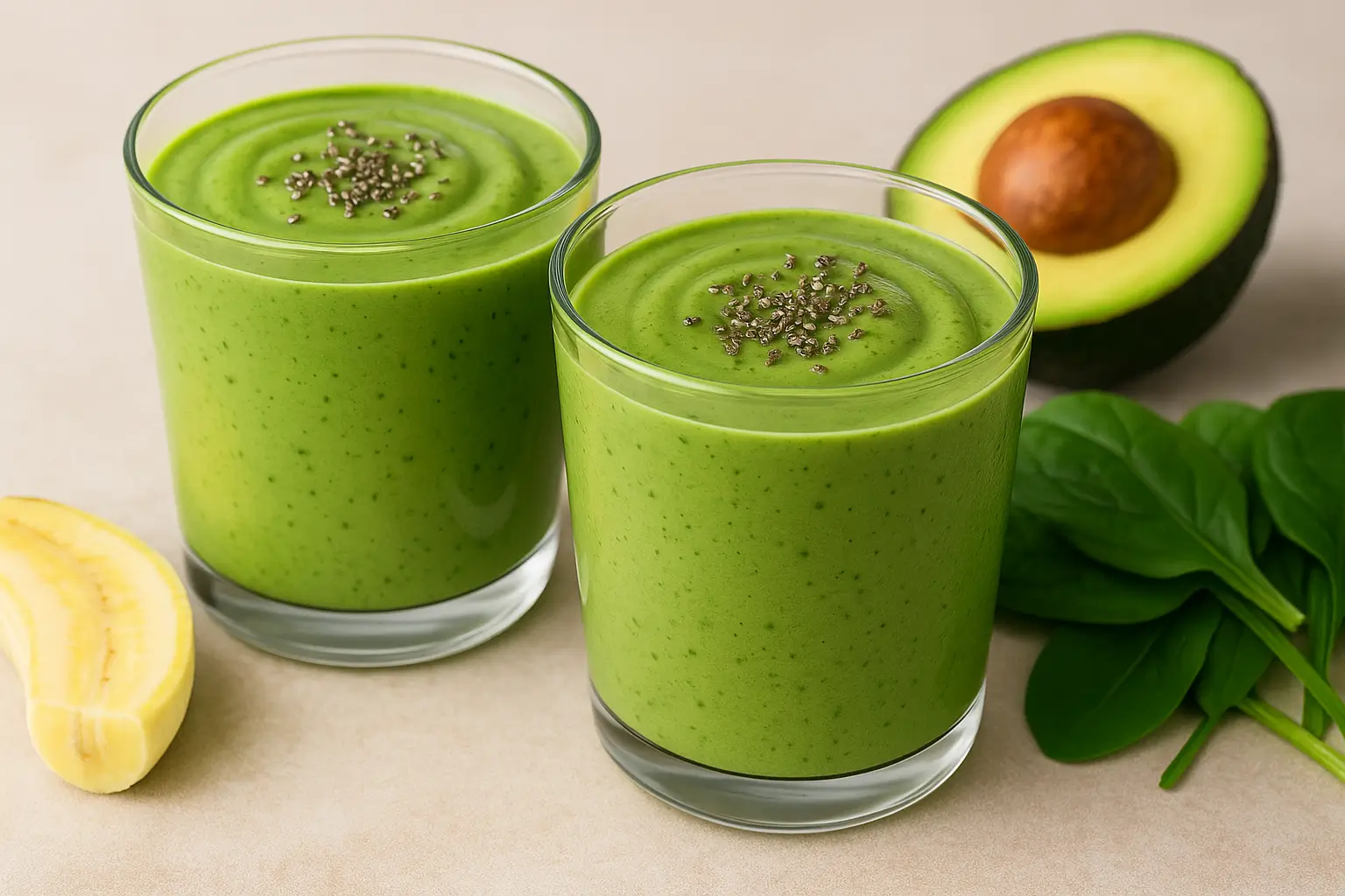 Avocado Spinach Kefir Smoothie