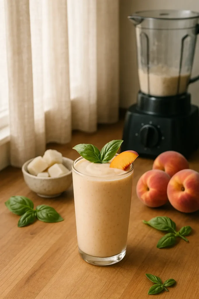 Peach Basil Smoothie