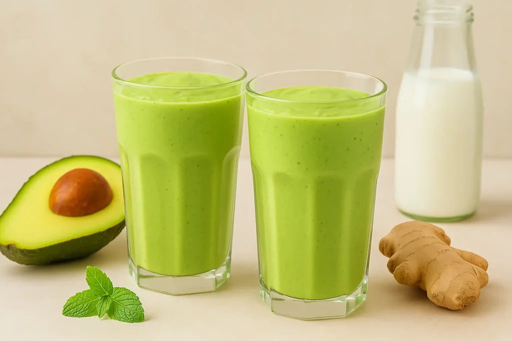 Avocado Ginger Mint Kefir Smoothie
