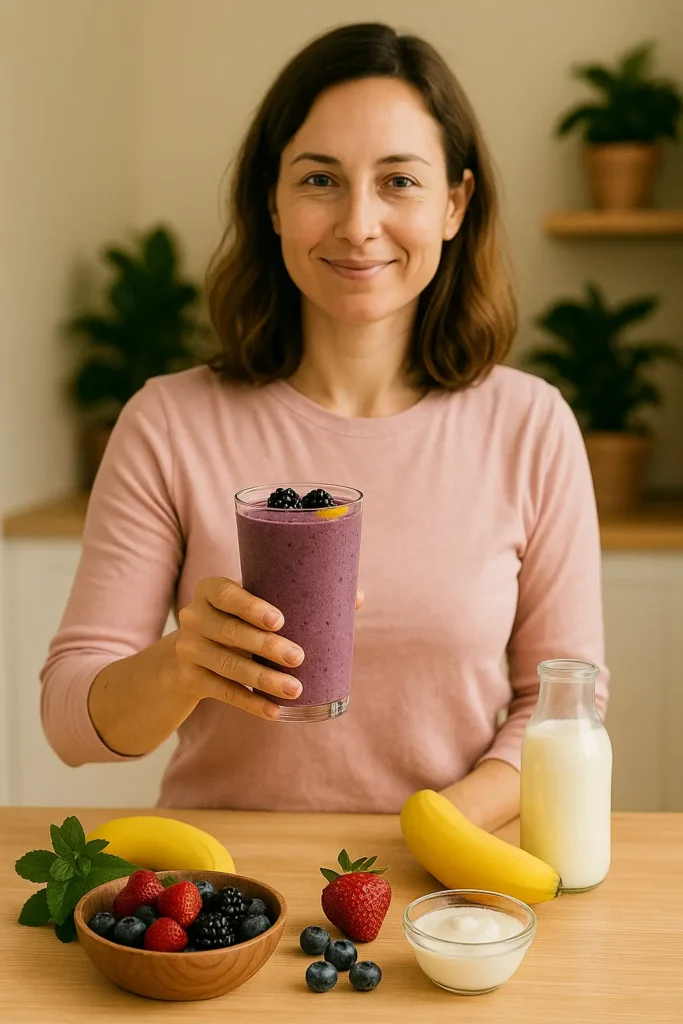 Blackberry Mango Kefir Smoothie By Natalia Smith