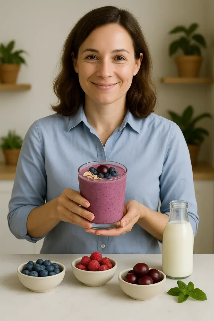 Cherry Berry Kefir Smoothie By Natalia Smith