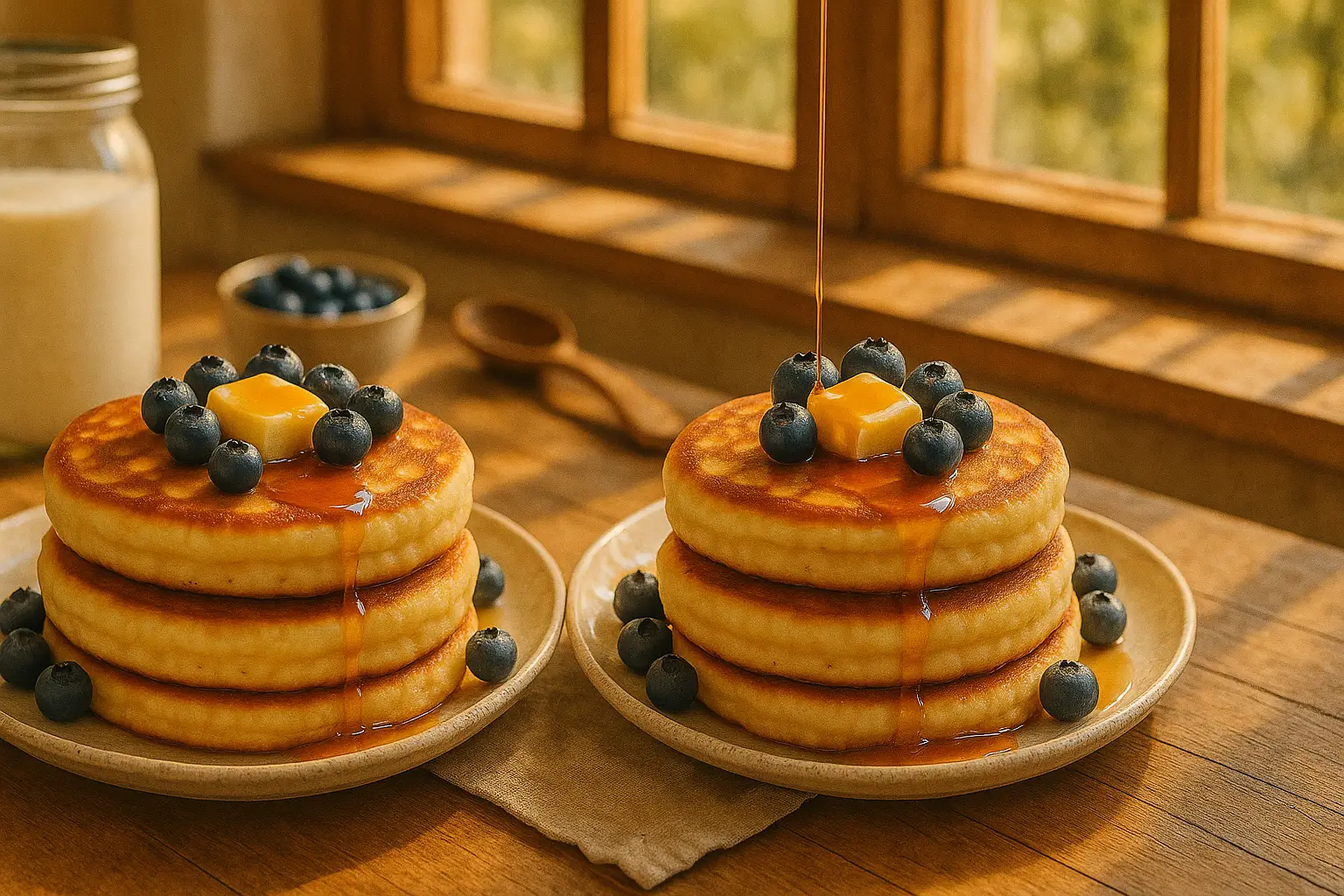Fluffy Kefir Pancakes