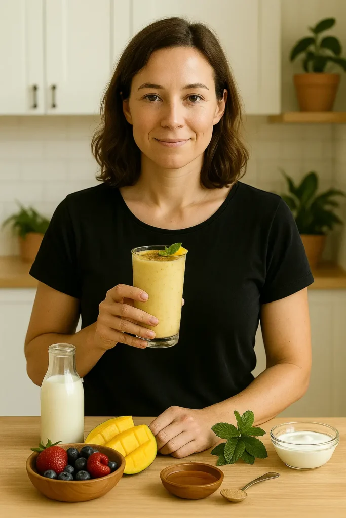 Mango Lassi Smoothie With Kefir​ By Natalia Smith