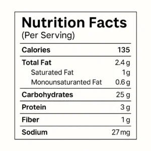 Nutrition Facts Peach Ginger Kefir Smoothie
