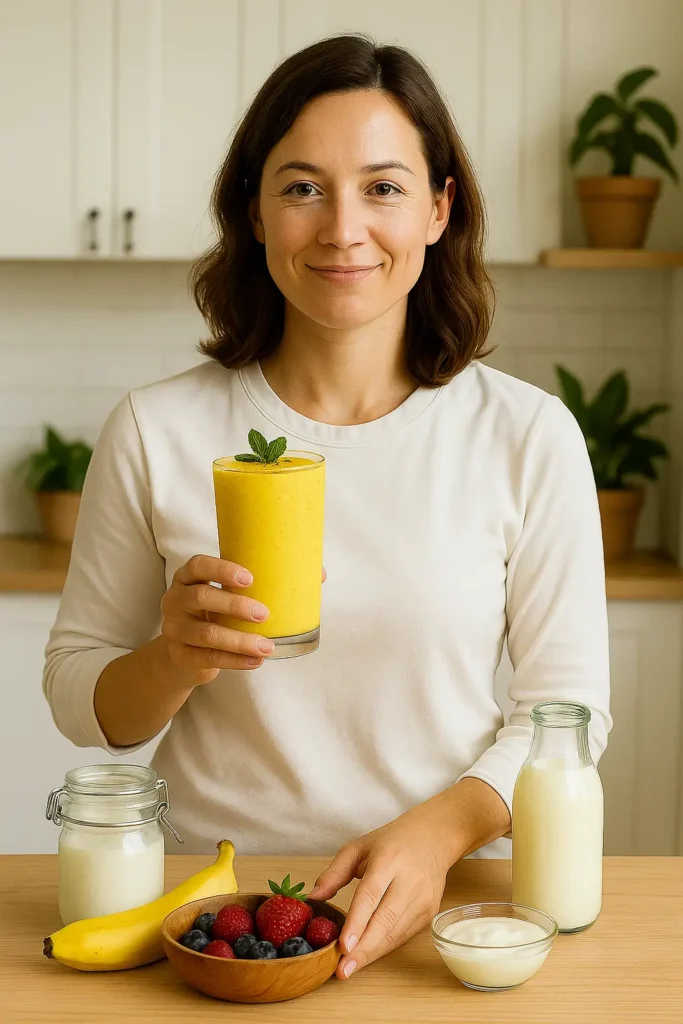 Pineapple Turmeric Kefir Smoothie By Natalia Smith