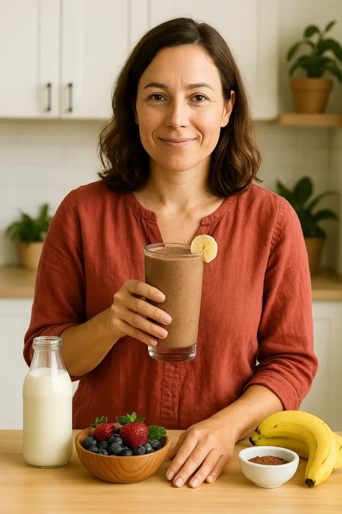 Peanut Butter Chocolate Kefir Smoothie By Natalia Smith