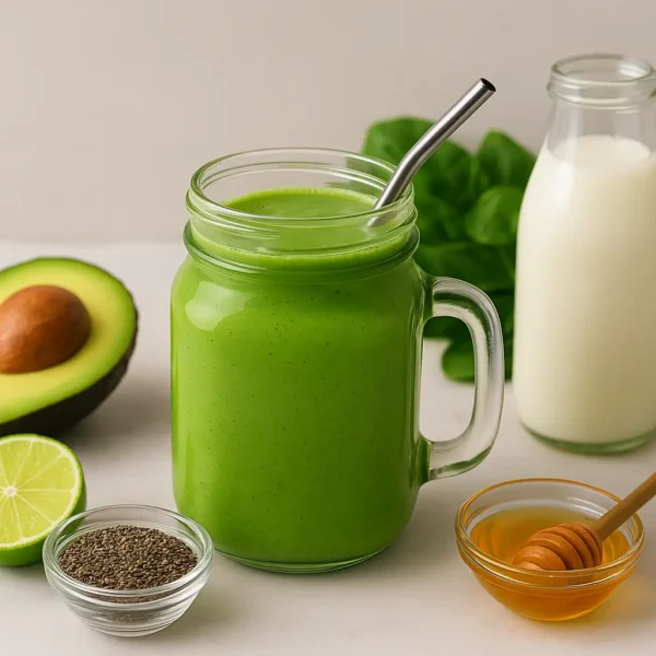 Avocado Spinach Lime Kefir Smoothie