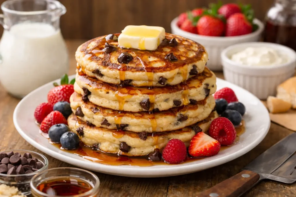 Kefir Chocolate Chip Pancakes​