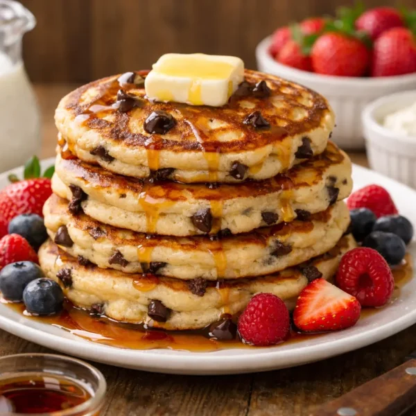 Kefir Chocolate Chip Pancakes