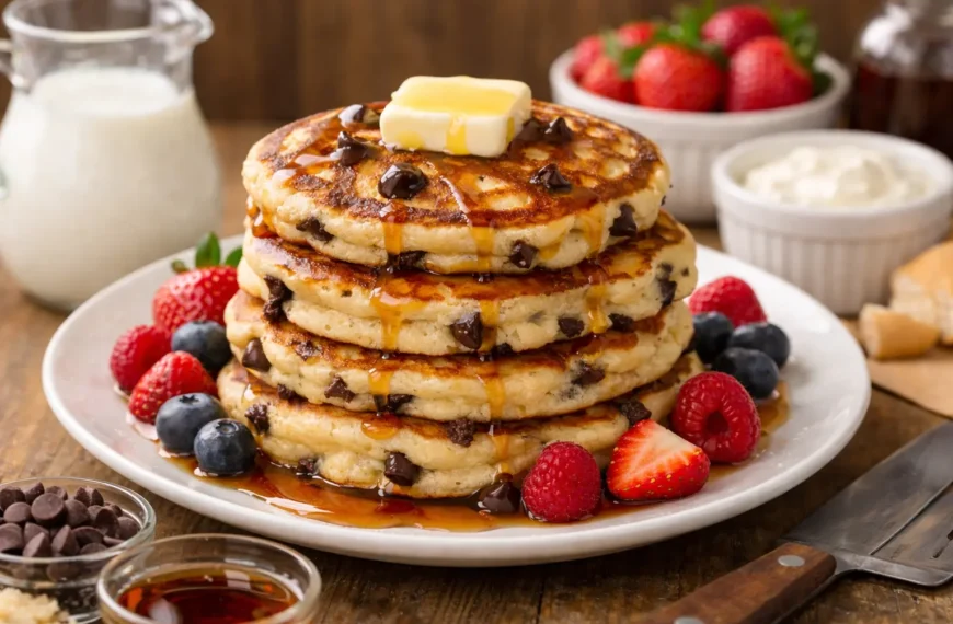 Kefir Chocolate Chip Pancakes