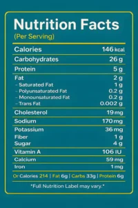 Nutrition Facts Russian Pancakes With Kefir