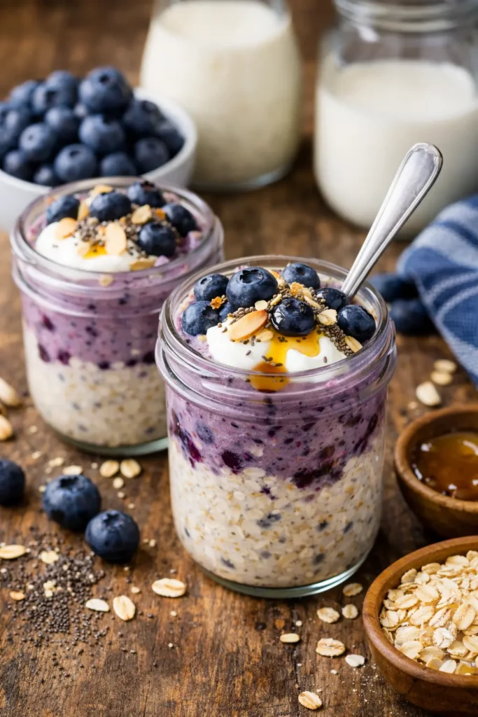 Oats with Blueberries
