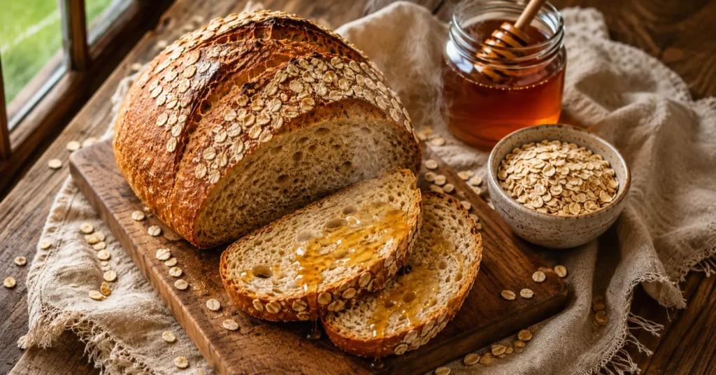 honey-oat-kefir-sourdough-bread